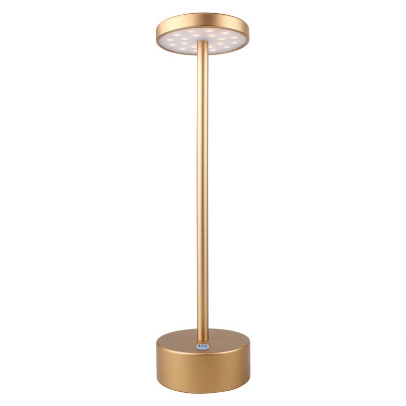 Darwin DRW-220G Επιτραπέζιο Φωτιστικό LED Επαναφορτιζόμενο 3.5W, 3000K , 200lm Χρυσαφί